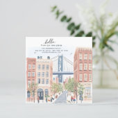 Verhuisberichtkaart uit Brooklyn Aankondiging (Staand voorkant)