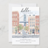 Verhuisberichtkaart uit Brooklyn Aankondiging (Voorkant)