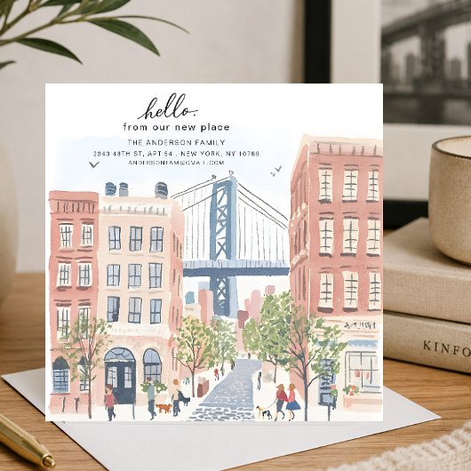 Verhuisberichtkaart uit Brooklyn Aankondiging