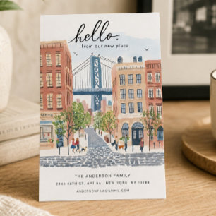 Verhuisberichtkaart uit Brooklyn Aankondiging