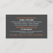 Verhuisbusontwerp, verhuisbedrijf visitekaartje (Achterkant)