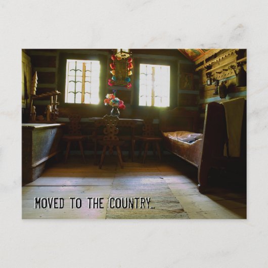 Verhuisd naar het land | Grappige adreswijziging Aankondigingskaart (Voorkant)