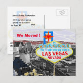 Verhuisd naar Las Vegas Aankondigingskaart (Voorkant / Achterkant)