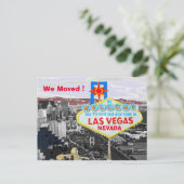 Verhuisd naar Las Vegas Aankondigingskaart (Staand voorkant)