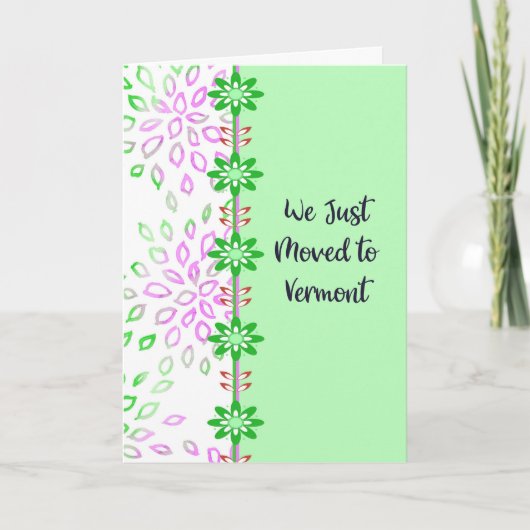 Verhuisd naar Vermont Aankondigingskaart Bedankkaart (Voorkant)