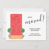 Verhuisd Wij Zijn Verhuisd Rode Deur Aquarel Aankondiging (Voorkant)