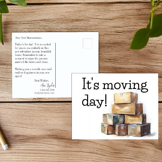 Verhuisdag Congratulaties Briefkaart