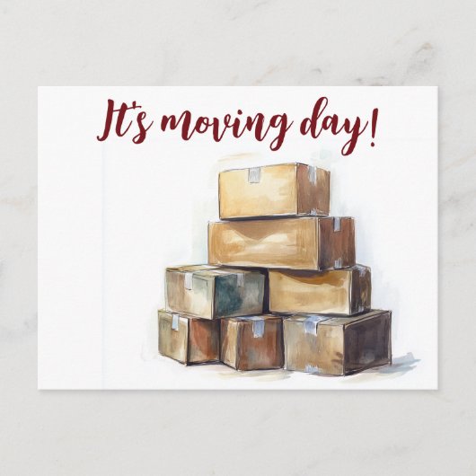 Verhuisdag Congratulaties Briefkaart (Voorkant)