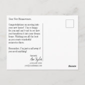 Verhuisdag felicitaties briefkaart (Achterkant)