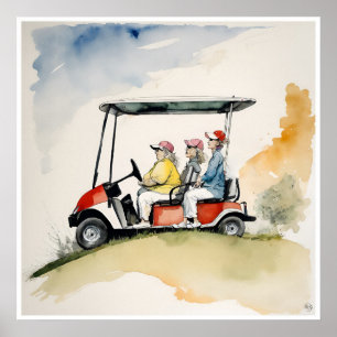 Verhuisdag - Golf Art Print