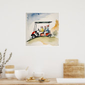 Verhuisdag - Golf Art Print (Keuken)
