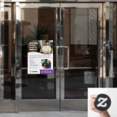 Verhuisdiensten op maat raamsticker (Kantoordeur)