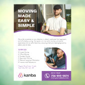 Verhuisdiensten op maat raamsticker (Vel 3)