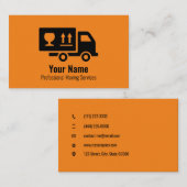  verhuisdiensten oranje visitekaartje (Voorkant / Achterkant)