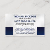 Verhuisdiensten - Verhuizing - Lijnkunst Visitekaartje (Achterkant)