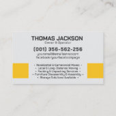 Verhuisdiensten - Verhuizing - Lijnkunst Visitekaartje (Achterkant)