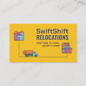 Verhuisdiensten - Verhuizing - Lijnkunst Visitekaartje (Voorkant)