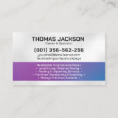 Verhuisdiensten - Verhuizing - Lijnkunst Visitekaartje (Achterkant)