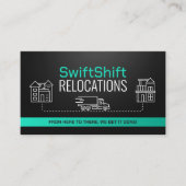 Verhuisdiensten - Verhuizing - Lijnkunst Visitekaartje (Voorkant)