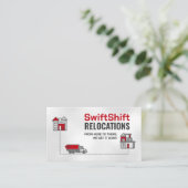 Verhuisdiensten - Verhuizing - Lijnkunst Visitekaartje (Staand voorkant)