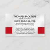 Verhuisdiensten - Verhuizing - Lijnkunst Visitekaartje (Achterkant)