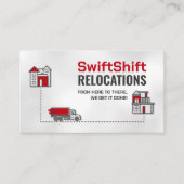 Verhuisdiensten - Verhuizing - Lijnkunst Visitekaartje (Voorkant)