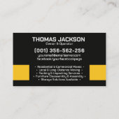 Verhuisdiensten - Verhuizing - Lijnkunst Visitekaartje (Achterkant)