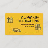 Verhuisdiensten - Verhuizing - Lijnkunst Visitekaartje (Voorkant)