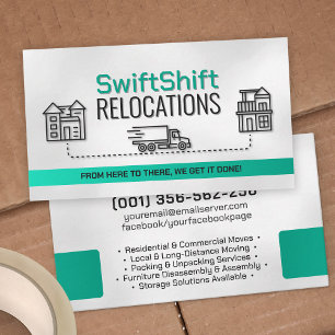 Verhuisdiensten - Verhuizing - Lijnkunst Visitekaartje