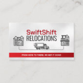 Verhuisdiensten - Verhuizing - Lijnkunst Visitekaartje (Voorkant)