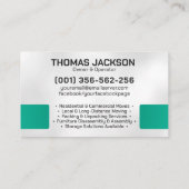 Verhuisdiensten - Verhuizing - Lijnkunst Visitekaartje (Achterkant)