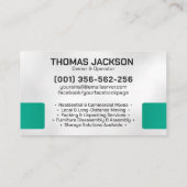 Verhuisdiensten - Verhuizing - Lijnkunst Visitekaartje (Achterkant)