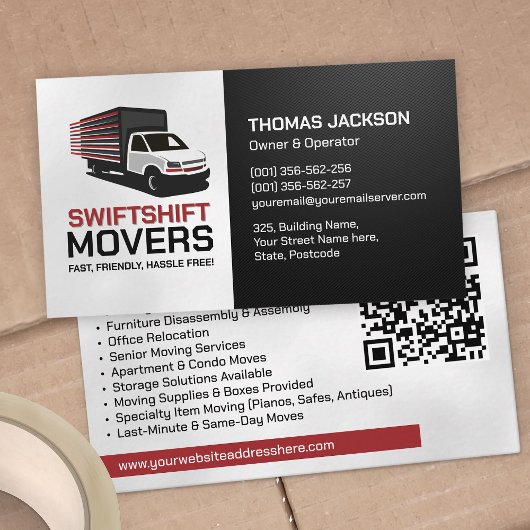 Verhuisdiensten - Verhuizing Visitekaartje