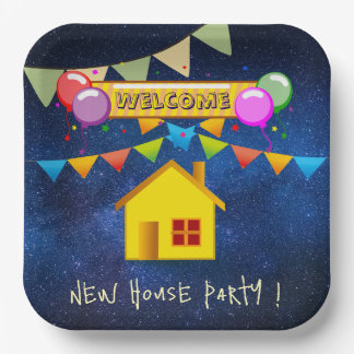 Verhuisfeest Papieren Bekers Bordje