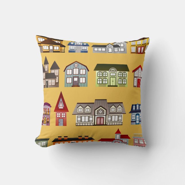 Verhuishuis Nieuw Huis gepersonaliseerd Kussen (Voorkant)