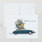 Verhuiskaart Citroen Snoek blauw Briefkaart (Voorkant / Achterkant)