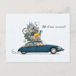 Verhuiskaart Citroen Snoek blauw Briefkaart