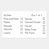 Verhuislabels aanpassen rechthoekige sticker (Voorkant)