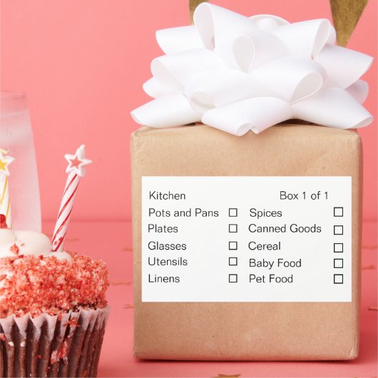 Verhuislabels aanpassen rechthoekige sticker (Feest)