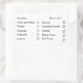 Verhuislabels aanpassen rechthoekige sticker (Tas)