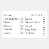 Verhuislabels aanpassen rechthoekige sticker (Voorkant)