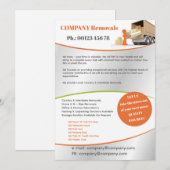 Verhuisservice Flyer Sjabloon Kaart (Voorkant / Achterkant)