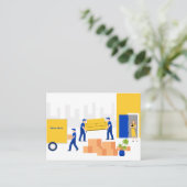 Verhuisservice voor appartementen visitekaartje (Staand voorkant)