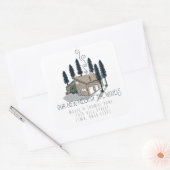 Verhuisstickers | In de buurt Vierkante Sticker (Envelop)