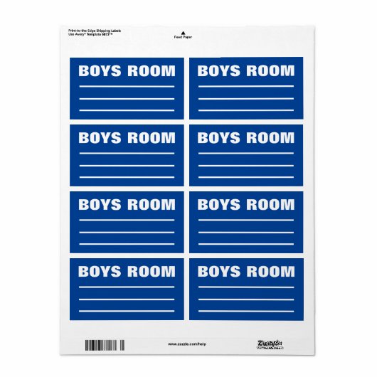 Verhuisverpakkingen Organiseren Labels - Jongens S (Full Sheet)