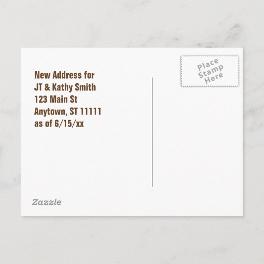 Verhuiswagen grappige  adreswijziging aankondigingskaart (Achterkant)