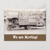 Verhuiswagen grappige  adreswijziging aankondigingskaart (Voorkant)