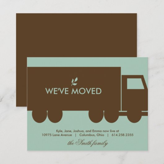 Verhuiswagen verhuisbericht kaart (Voorkant / Achterkant)