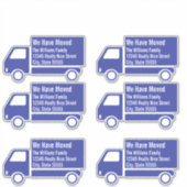 Verhuiswagen We hebben verhuisd Sticker (Voorkant)