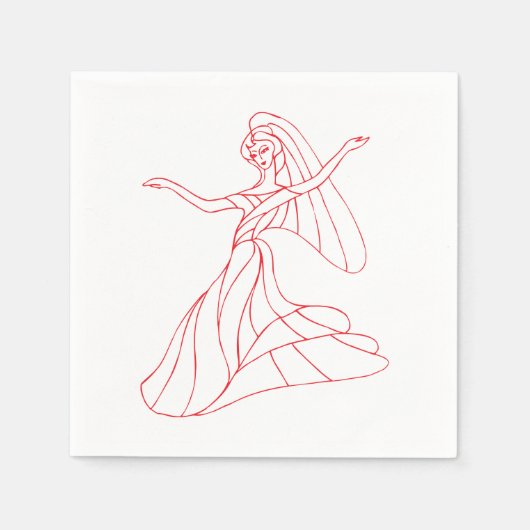 Verhuizen Danseuse Napkins Servet (Voorkant)